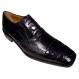 David Eden  "Hunnington" Black Genuine Hornback Crocodile/Lizard Shoes